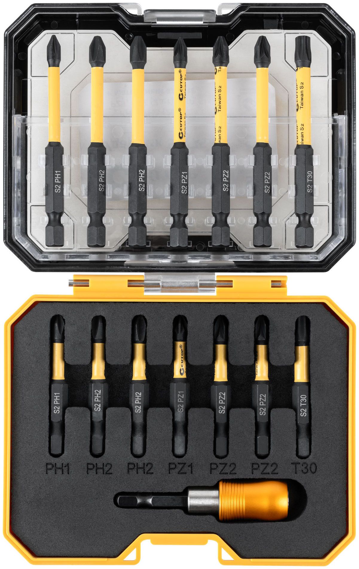 Набор торсионных бит Ударник 50/75 Cutop profi plus 83-992, 15 предметов - фото